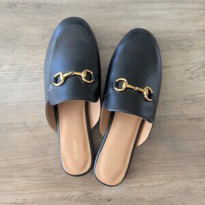 Quince Italian Leather Horsebit Loafer Mule